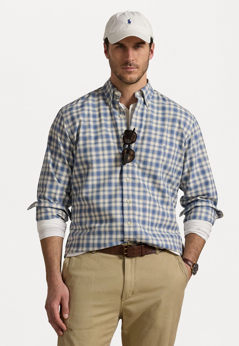 Polo Ralph Lauren Big & Tall - PLAID OXFORD SHIRT - Button down-skjorte - blue cream, Forstørre