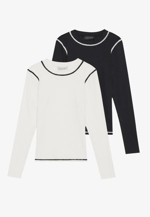 2 PACK - Bluză cu mânecă lungă - black/off-white
