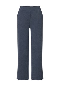 WIDE LEG STRUKTUR - Pantaloni - blau