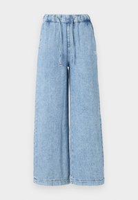 LONG PALAZZO - Wide leg - denim medium