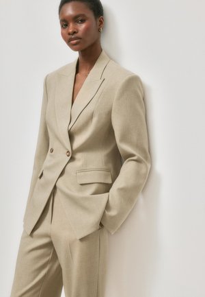 NA-KD DOUBLE BREASTED - Blazer - beige