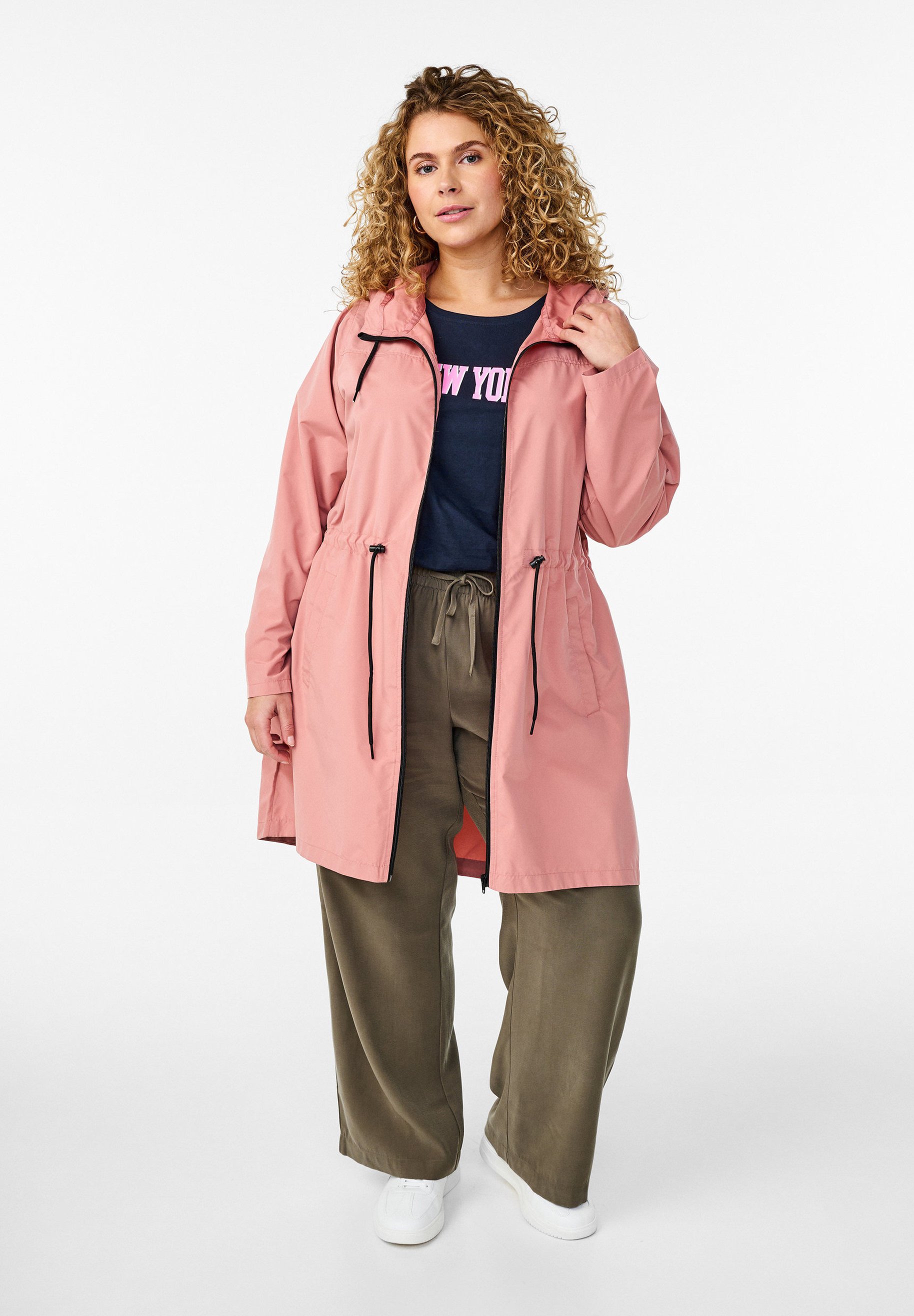 Zizzi FLASH MIT KAPUZE - Parka - ash rose/lichtrood - Zalando.nl