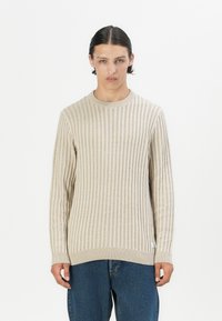 Only & Sons ONSBRANT CREW KNIT - T-shirt print - beige
