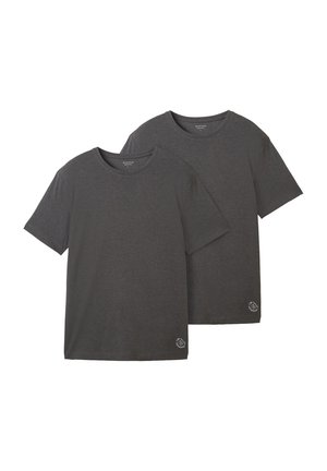 DOUBLEPACK T-SHIRTS - Basic T-shirt - dark grey melange