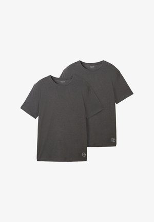 DOUBLEPACK T-SHIRTS - Osnovna majica kratkih rukava - dark grey melange