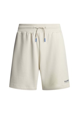 Casual shorts in crèmekleur met elastische tailleband en trekkoord, met een klein Red Bull Racing-logo op het onderste linkerpand.