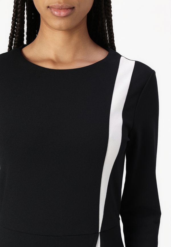 CONTRAST OVERLAY FITTED MINI DRESS - Jersey dress2
