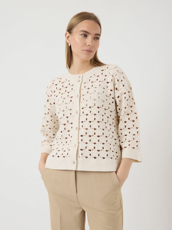 YASHATTY 3/4 CARDIGAN - Cardigan - birch