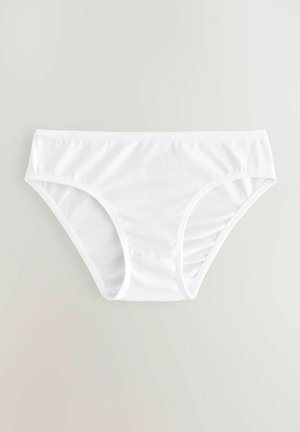 Culotte en coton blanc avec une texture douce, une taille élastique et un design simple. Pas de motifs visibles ni de matériel.