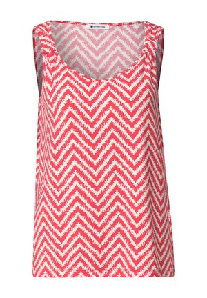 Street One, TOP MIT V-NECK UND KNOTENDETAIL - Top - salsa red