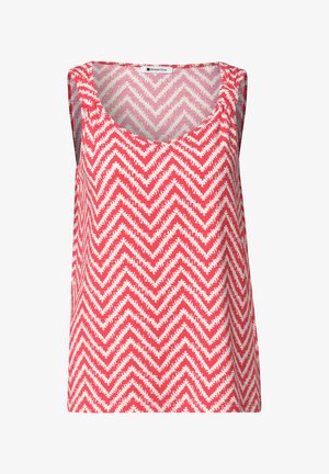 Street One, TOP MIT V-NECK UND KNOTENDETAIL - Top - salsa red