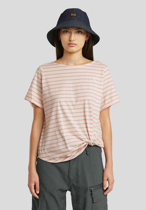 STRIPED KNOT - Print T-shirt - lt chalk liquid pink stripe