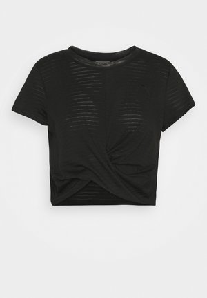 STUDIO TWIST BURNOUT TEE - Camiseta estampada - black