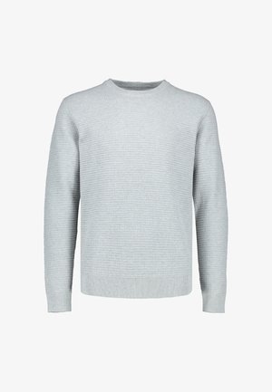 Lindbergh, LINDBERGH STRUCTURE O-NECK KNIT L/S - Trui - grey mel