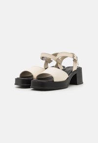 Zign LEATHER - Sandále na platforme - off-white