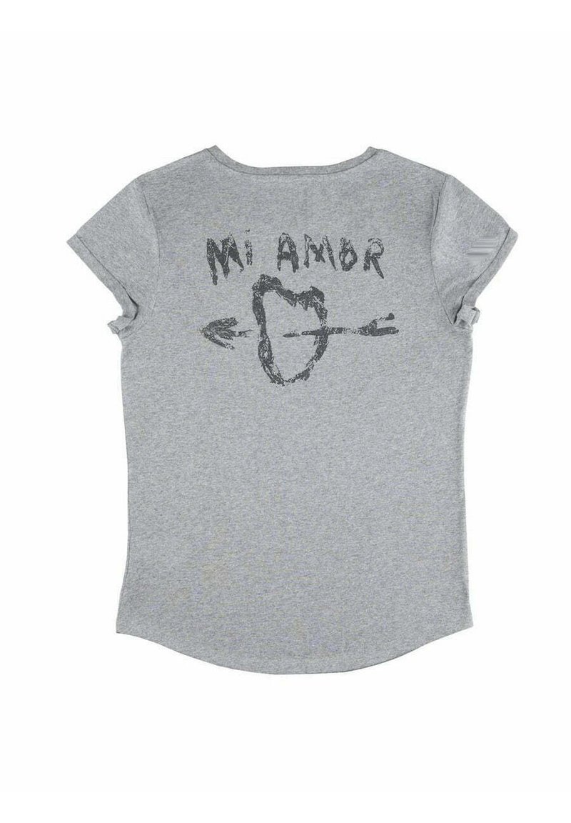 Mira Paris MI AMOR BACK ROLL - T-shirts print - mottled grey/gråmeleret - Zalando.dk