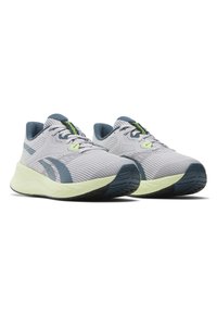 Reebok ENERGEN TECH PLUS - Chaussures de running sur route - light solid grey hoops blue f laser lime f