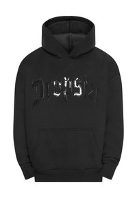 Dropsize LACK PRINT LOGO - Hoodie - black