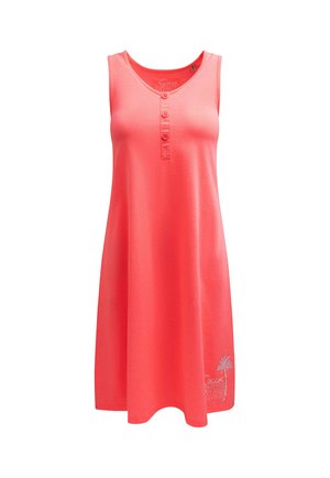 Soccx, SOCCX ÄRMELLOSES SRANDKLEID MIT LABEL PRINT - Jersey dress - neon coral