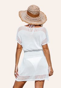Cupshe CROCHET TRIM COVER UP - Freizeitkleid - white