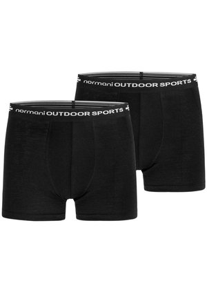 2ER PACK MERINO BOXERSHORTS UNTERHOSE FUNKTIONSUNTERWASCHE SPORTHOSE - Boxer Briefs - schwarz