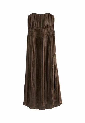 Next BEADED DETAIL CRINKLE TALL - REGULAR FIT - Maxi šaty - brown