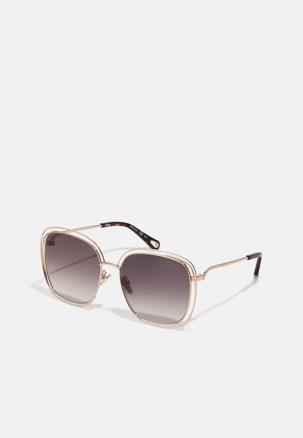 CARLINA OVERSIZED RECTANGULAR METAL SUNGLASSES - Sonnenbrille