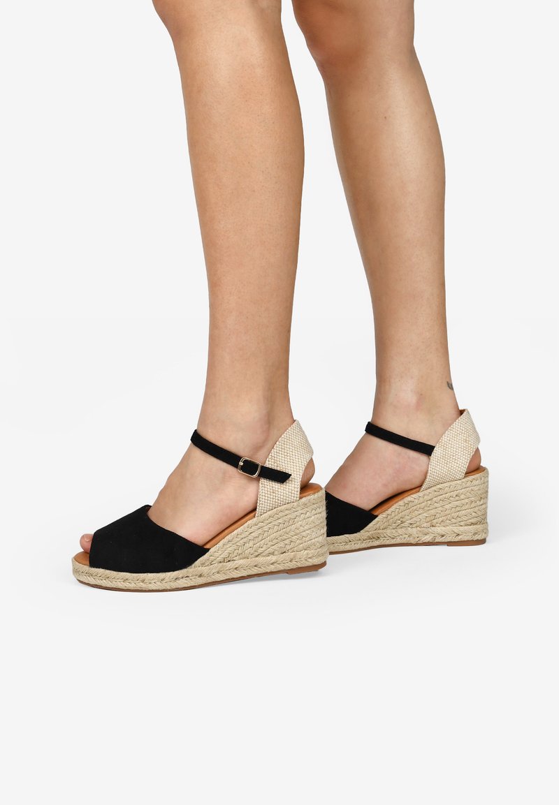 Bosanova Sandali con plateau - black