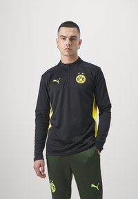 Puma BVB BORUSSIA DORTMUND TRAINING 1/4 ZIP - Sporto klubų atributika - black/faster yellow