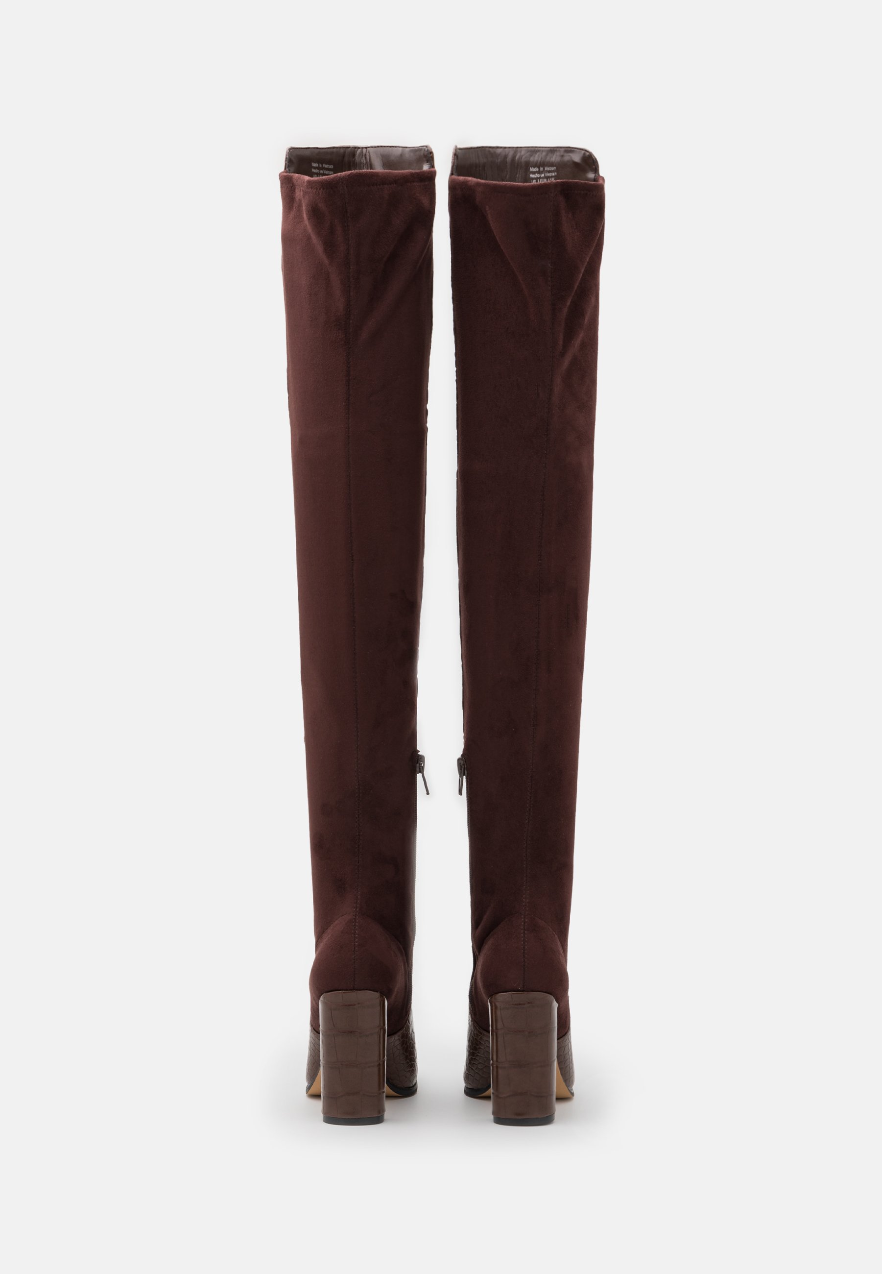 dark brown over the knee boot