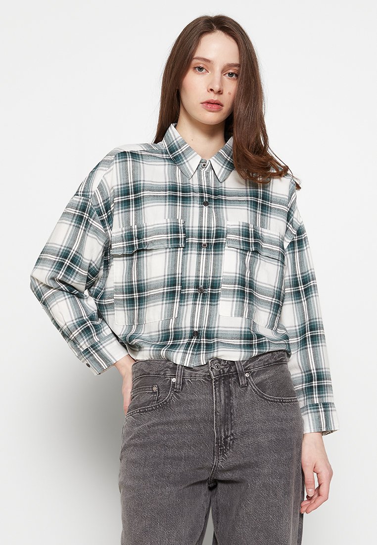 Abercrombie & Fitch Overhemdblouse grijs Abercrombie & Fitch Overhemdblouse grijs