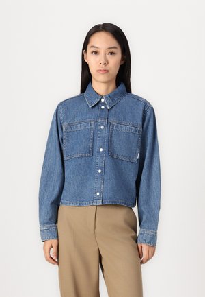 TOM TAILOR DENIM SHIRT WITH POCKETS - Camicia - used light stone blue denim