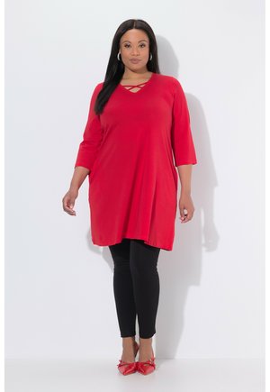 ZIERBÄNDER A-LINIE V-AUSSCHNITT 3/4-ARM - Blouse - red