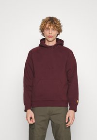 Carhartt WIP HOODED CHASE - Jersey con capucha - amarone/gold
