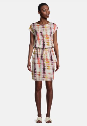 Day dress - cream/violet