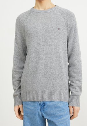 GANT Strickpullover - mottled dark grey