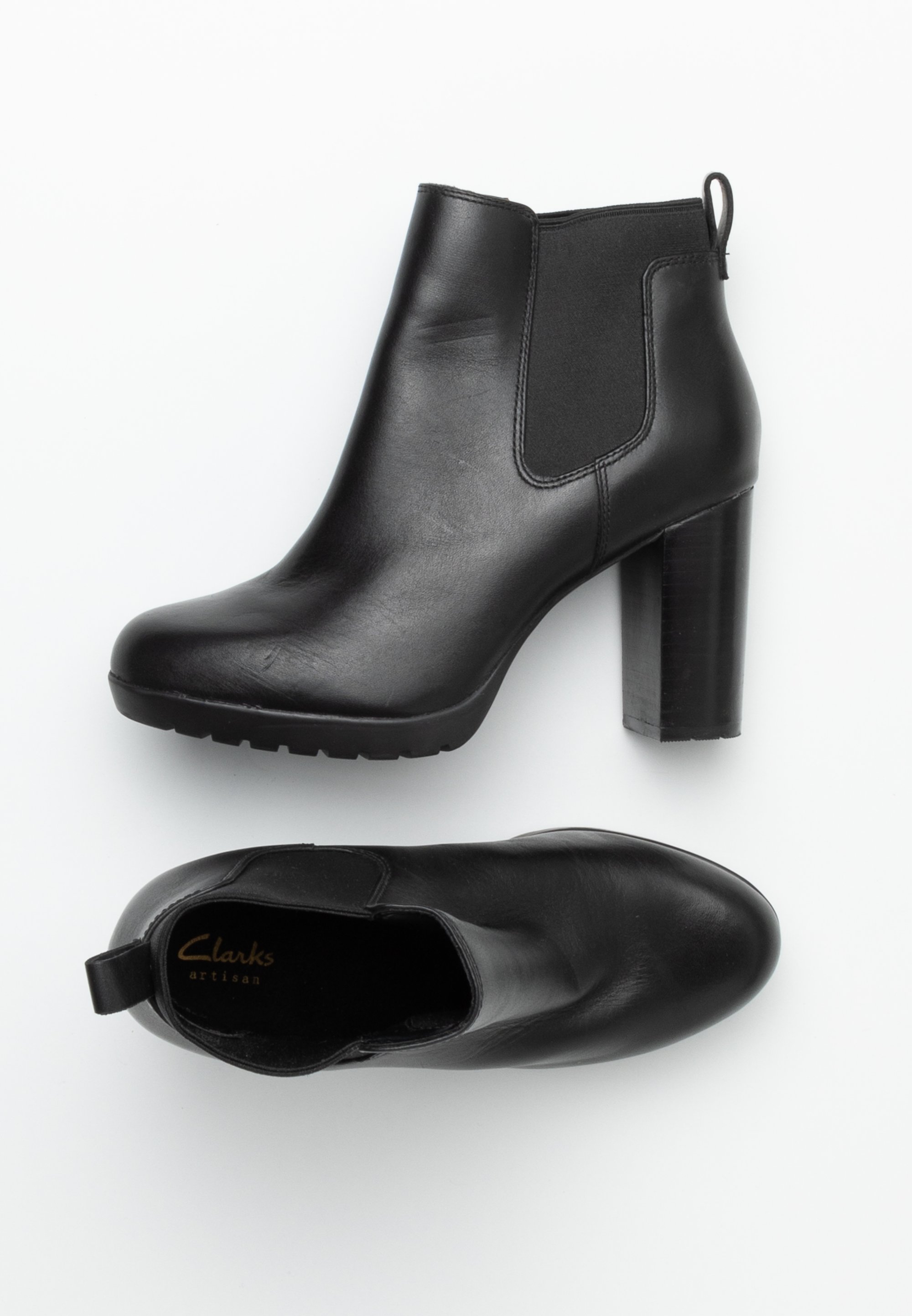 Clarks High heeled ankle boots black (Pre-owned) Zalando