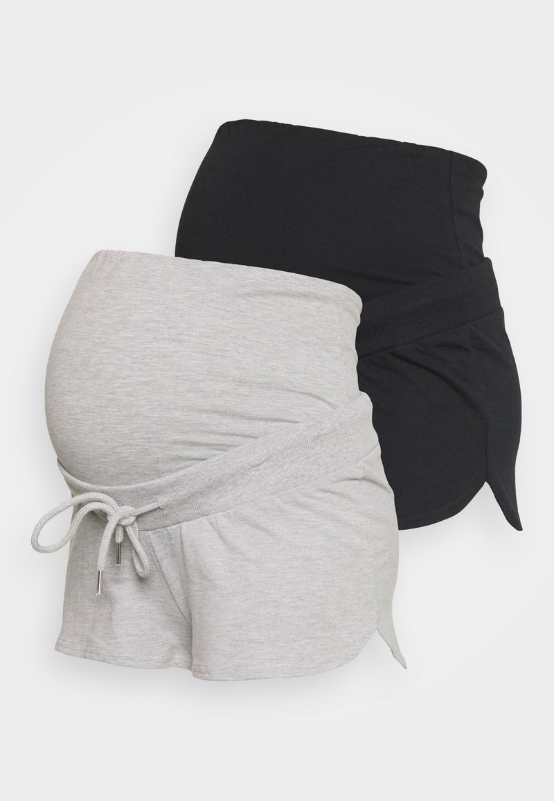 Even&Odd Maternity - 2 PACK - Shorts - black - mottled grey, Enlarge