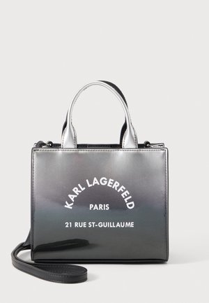 KARL LAGERFELD, SQUARE TOTE DEGRADE - Дамска чанта - black/grey