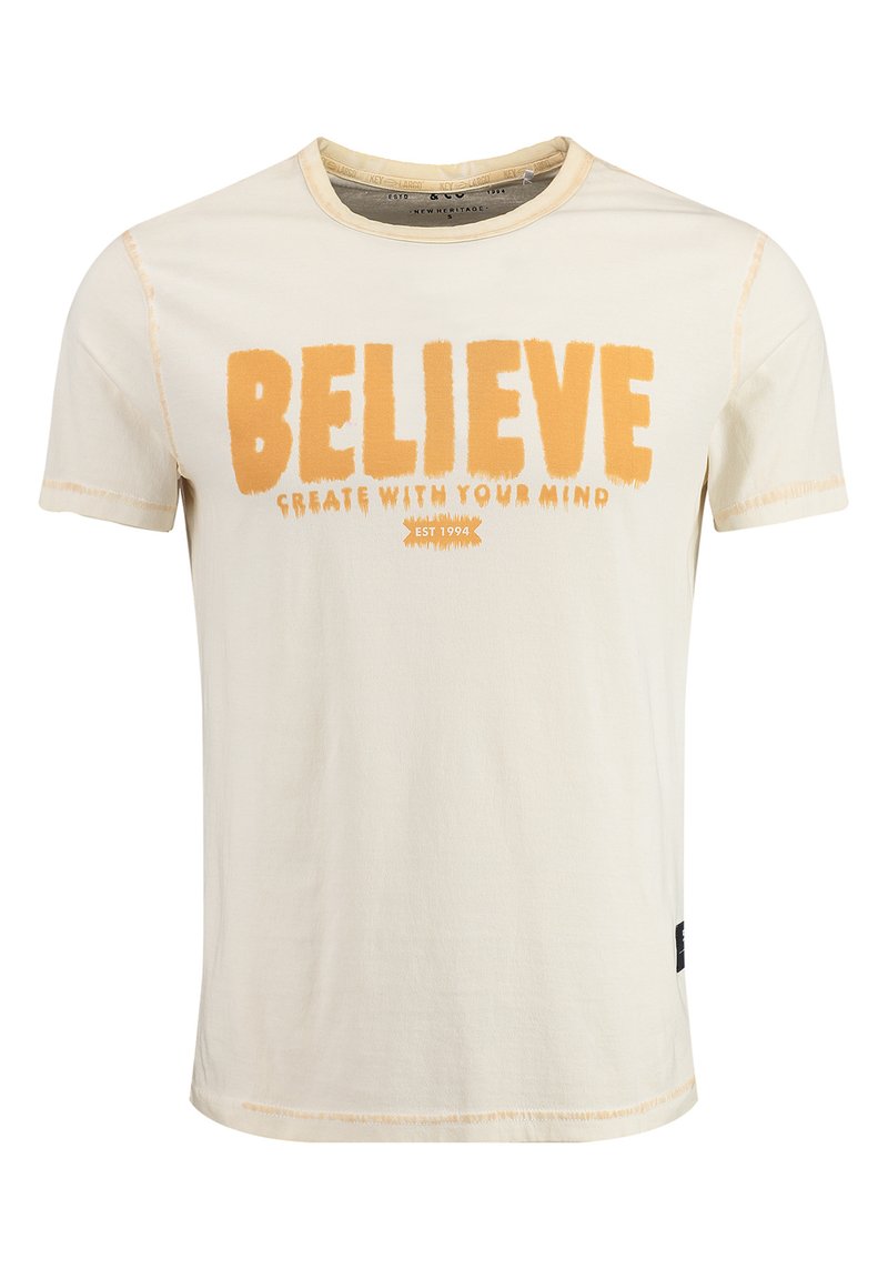 Key Largo CREATE ROUND - Camiseta estampada - bleached sand