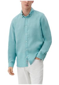 s.Oliver MIT BUTTON DOWN KRAGEN - Hemd - helles türkis