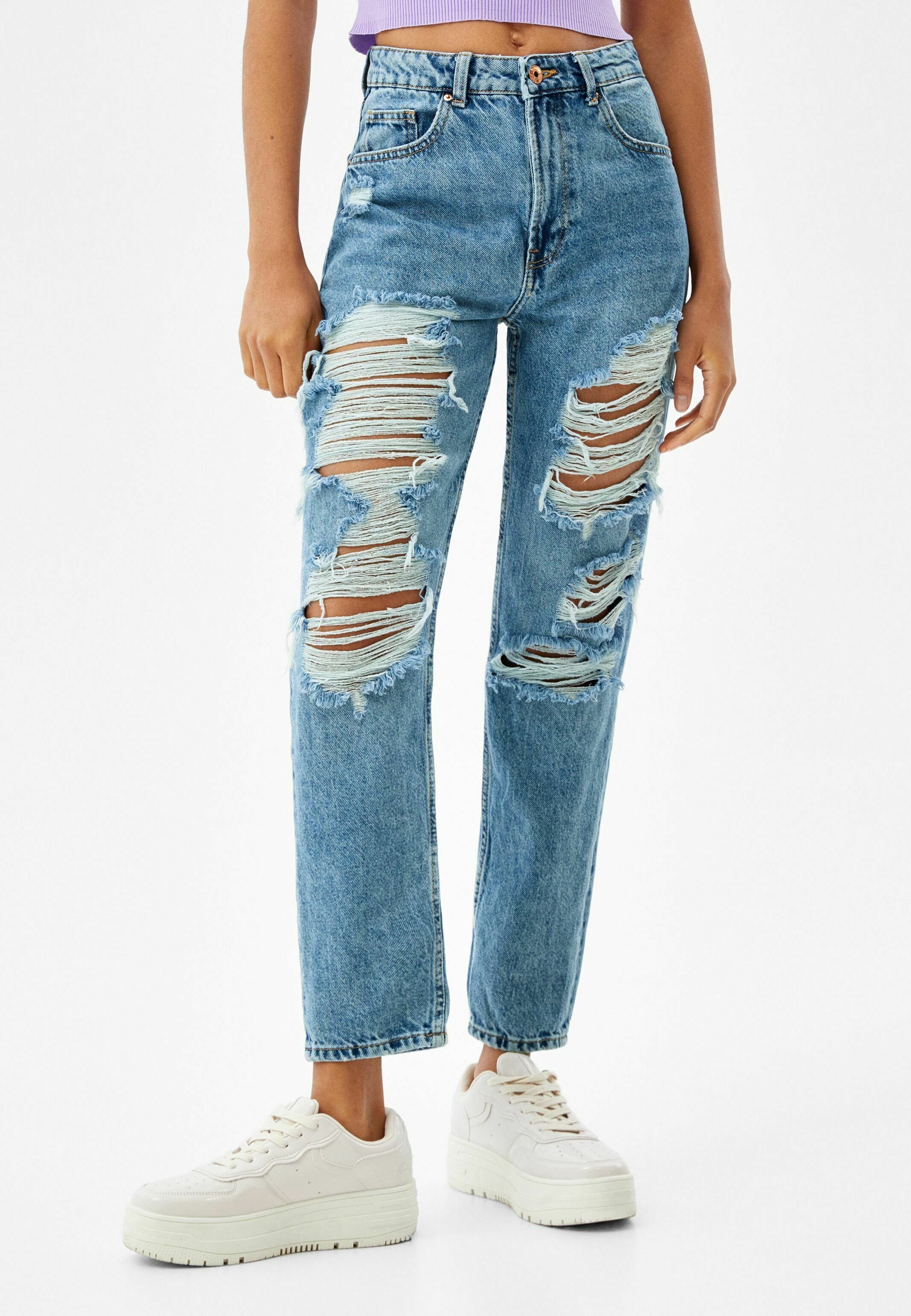Bershka Slim fit jeans - light blue 