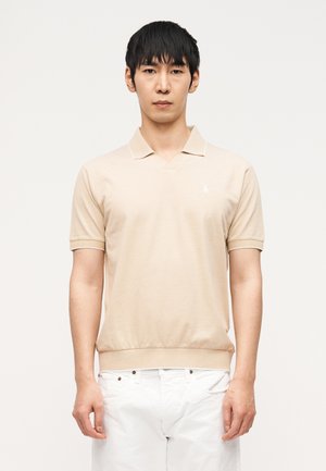 JOHNNY SHORT SLEEVE - Πόλο - coastal beige/white