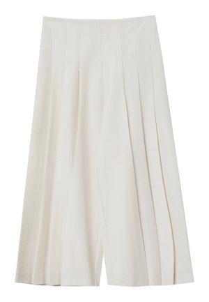 CULOTTE A PIEGHE - Trousers - gesso