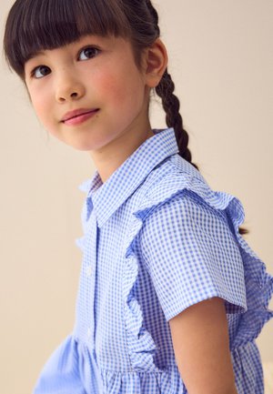 Next, REGULAR FIT - FRILL   - Skjortekjole - blue