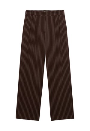 Superdry & Co, SUPERDRY MID RISE PINSTRIPE TROUSERS.. - Bukser - brown pinstripe