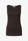 TOP WITH ROUND NECK AND LEOPARD PATTERN - Débardeur - molten earth