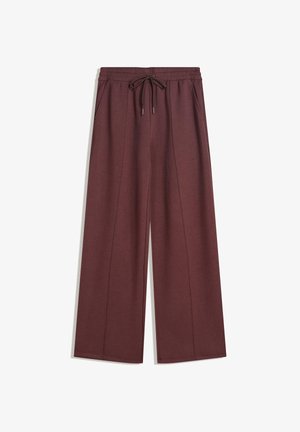 SOFT TOUCH WIDE-LEG - Pantaloni de trening - dark red