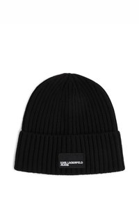 TURNED UP BEANIE - Bonnet - black