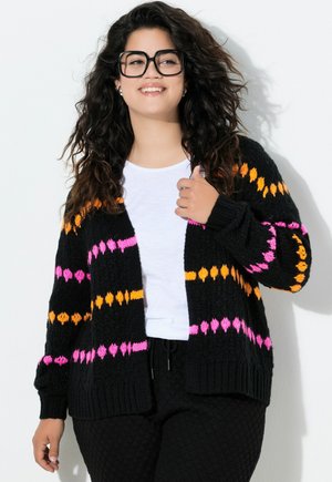 STRAIGHT FIT, NEON-DETAILS - Chaqueta de punto - black
